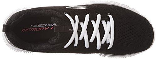 Skechers Women 12615 Low-Top Trainers, Black (Black Mesh/White Trim Bkw), 8 UK (41 EU)