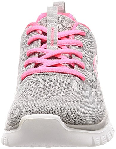 Skechers Women 12615 Low-Top Trainers, Grey (Gray Mesh/Coral Trim Gycl), 3 UK (36 EU)