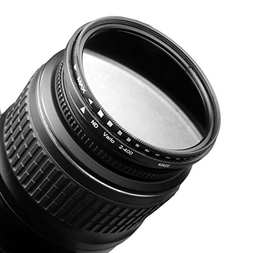 smardy 72mm Variable ND Filtro ND2 - ND400 Densidad Neutral Ajustable Compatible con Nikon D600, D610, Canon EOS 50D, Sony Alpha SLT-A77 II, Olympus E-3, E-5 + Paño de Limpieza