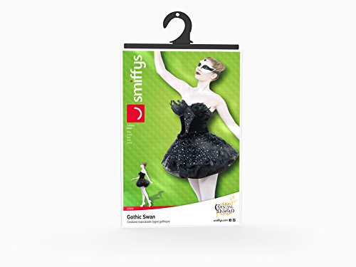 Smiffys-27313M Halloween Disfraz de Cisne Negro gótico, con Vestido, Color, M-EU Tamaño 40-42 (Smiffy'S 27313M)