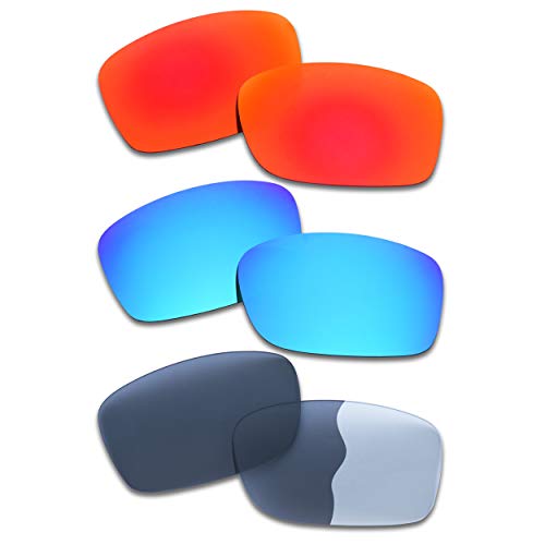 SOODASE Para Oakley Fives Squared Gafas de sol Rojo/Azul/Fotocromismo Lentes de repuesto polarizadas