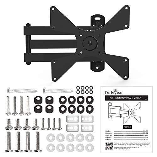 Soporte de Pared para TV, Base giratoria e inclinable Gira el Soporte de Pared para TV para televisores de 10 a 40 Pulgadas de hasta 20 kg, VESA máximo 200X200 mm