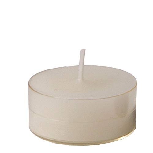 Spaas 24 Maxi - Velas de té sin Perfume en Copa Transparente Transparente, Cera de parafina, plástico, Color Blanco, 57 mm de diámetro x 28 mm de Alto