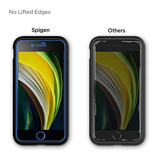 Spigen, 1 Pack, Protector Pantalla iPhone SE 2020/8 / 7 (4.7"), Align Master, Cobertura Completa, Marco de Alineación Incluido, Vidrio Templado, Compatible con Fundas, Cristal Templado iPhone SE