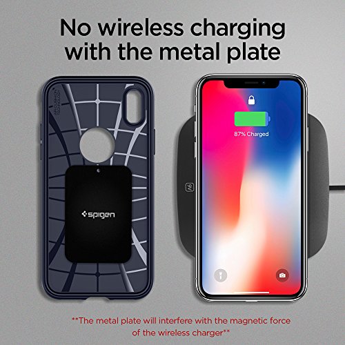 Spigen KUEL [MP-4P], Placa de Metal para Magnética Soporte Móvil Para Coche, Adhesivo de 3M, 2 Rondas, 2 Rectángulos, 4 Protectores de Rayadadura y Fácil Aplicación