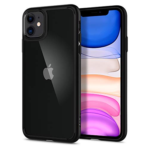 Spigen Ultra Hybrid Funda para iPhone 11, Compatible con Apple iPhone 11 (6.1") 2019 - Negro Mate