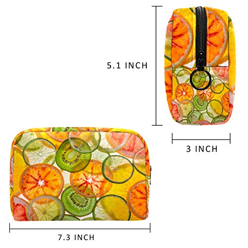 Splash Ink Fruit Oxford bolsa de maquillaje bolsa monedero organizador multifuncional hecho a mano bolsa de tela para mujeres