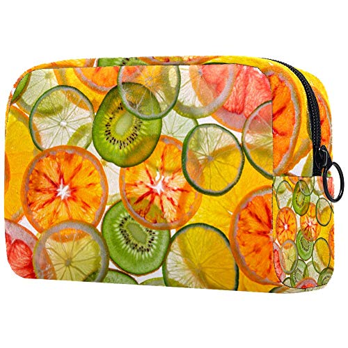 Splash Ink Fruit Oxford bolsa de maquillaje bolsa monedero organizador multifuncional hecho a mano bolsa de tela para mujeres