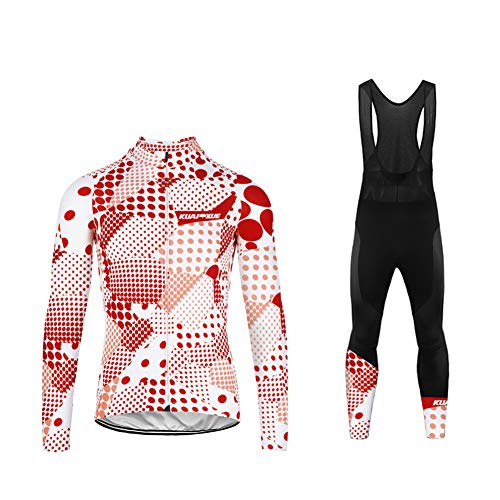 Sports Wear Uglyfrog Conjunto Ciclismo Moda Mujer Invierno/Otoño 20D Cojín Pantalones Larga Thermo Lana Malliot de Ciclismo Ropa de Ciclista Bodies Anti-frío FAXBNMujer02