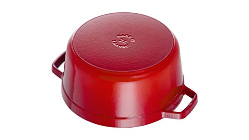 Staub 40509-835-0 - Olla Cocotte redonda, hierro fundido, rojo cereza, 24 cm