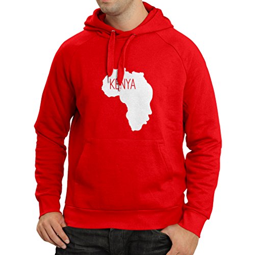Sudadera con Capucha Salvar Kenia - Camisa política, Refranes de la Paz (Medium Rojo Blanco)