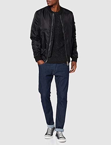 Superdry Jacob Crew suéter, Negro (Magma Black Twist V6k), S para Hombre