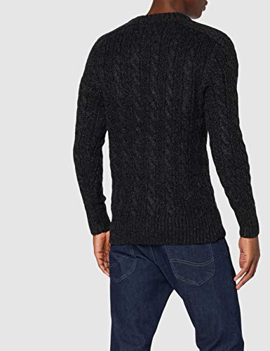 Superdry Jacob Crew suéter, Negro (Magma Black Twist V6k), S para Hombre