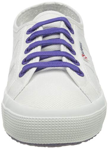 Superga 2750-cotcontrastu, Zapatillas de Gimnasia Unisex Adulto, Blanco (White/Violet Purple A0b), 39 EU