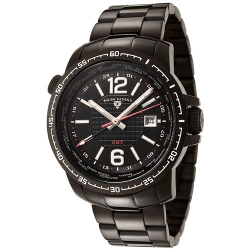 Swiss Legend SL-90013-BB-11-SA - Reloj analógico de Cuarzo para Hombre, Correa de Acero Inoxidable Color Plateado