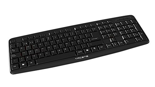 Tacens Anima AAK0+ - Teclado (máxima calidad y durabilidad, teclas de bajo perfil, ergonómico, USB) color negro