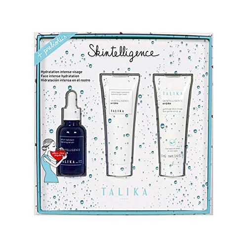 Talika PACK Skintelligence Hydra Serum Hidratante,30ml+Crema Ligera, 50ml+Exfoliante Suave, 50ml