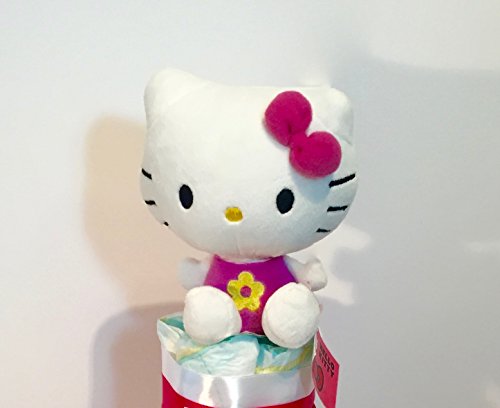 Tarta de pañales Hello Kitty rosa MomentosGourmet