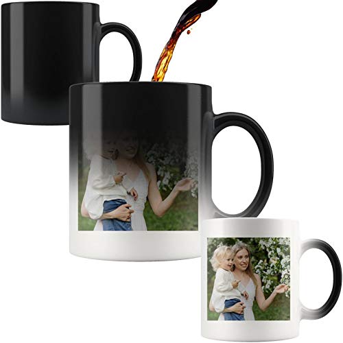 Taza mágica - Taza personalizada con foto, Mágica, cambia de color. Imagen, texto, regalo