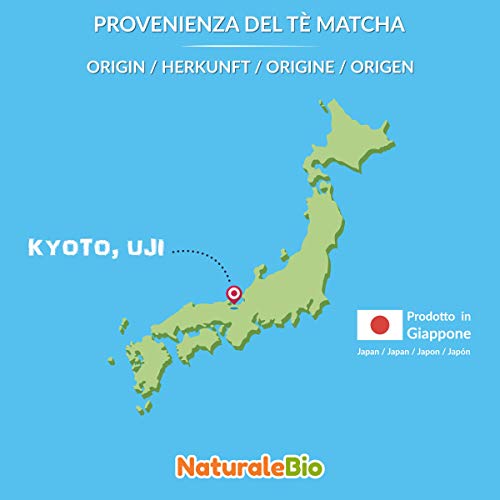 Té Verde Matcha Orgánico Japonés En Polvo [ Calidad Premium ] 50g. Matcha Biológico Cultivado En Japón, Uji, Kyoto. Té Bio Grado Premium. Matcha Ecológico Ideal Para Beber, En a Cocina Y Con Latte