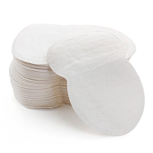 TEERFU 100 piezas Desechables almohadillas para el sudor de axilas protección contra el sudor y desodorante manchas, Sudor Almohadillas puro del color es suave absorbente