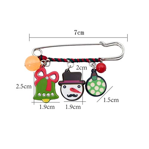 TENDYCOCO Broche de Navidad Broche Lindo Ropa broches Mujeres niñas niños Adultos 5 Piezas