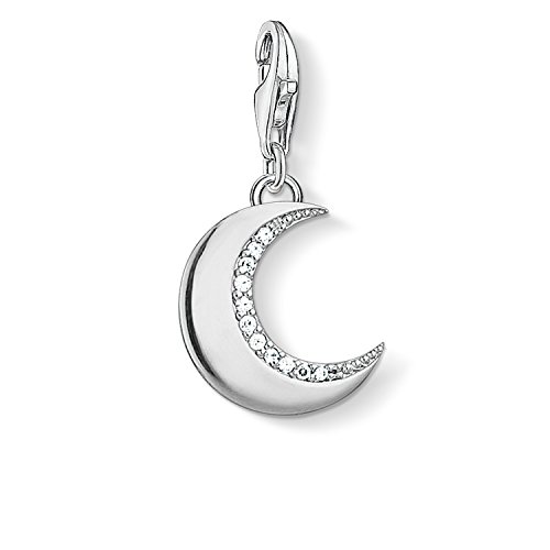 Thomas Sabo - Charm con Cierre de Mujer, Plata de Ley 925 con Circónita, Plateado