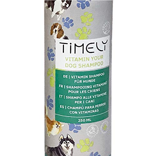 Timely - Champú regenerador para perros con vitaminas, 250 ml