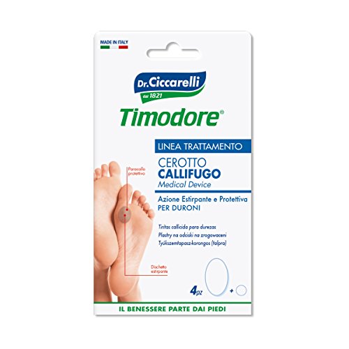 Timodore - Tiritas callicidas para durezas – Paquete de 4 unidades x 5 gr – Total: 20 gr