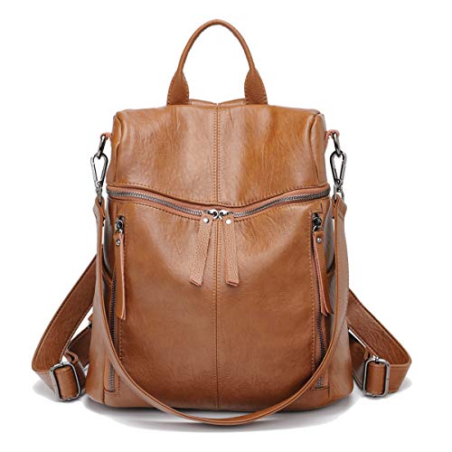 Tisdaini Bolsos Mochila Mujer Moda Cuero de PU Casual Viaje Escolares Bolsos