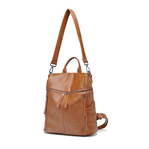 Tisdaini Bolsos Mochila Mujer Moda Cuero de PU Casual Viaje Escolares Bolsos