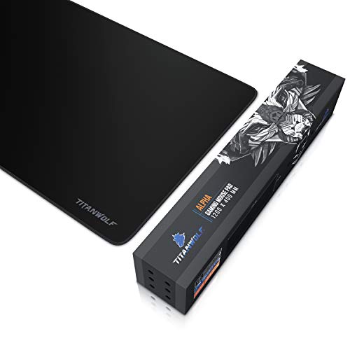 TITANWOLF - Alfombrilla de Ratón de Gran Tamaño 1200x400mm – Mouse Pad Gaming XXL - para Precisión y Velocidad en Juegos - Antideslizante - Superficie de Tejido - para Ratón y Teclado