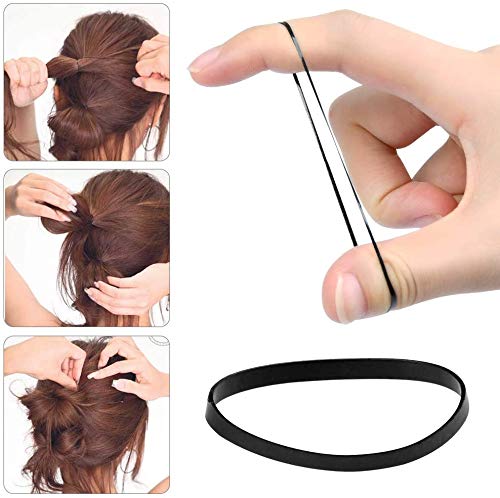 TOKERD 300 Pinza de Pelo y U Horquillas de Pelo Metal Clips de Pelo Bollo Pin de peluquería y 150 cintas para el pelo y 3 alfileres para Niñas y Mujeres con Caja de Almacenamiento