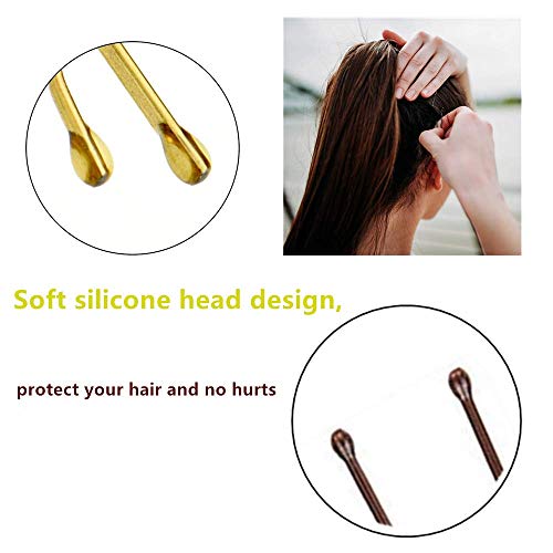 TOKERD 300 Pinza de Pelo y U Horquillas de Pelo Metal Clips de Pelo Bollo Pin de peluquería y 150 cintas para el pelo y 3 alfileres para Niñas y Mujeres con Caja de Almacenamiento