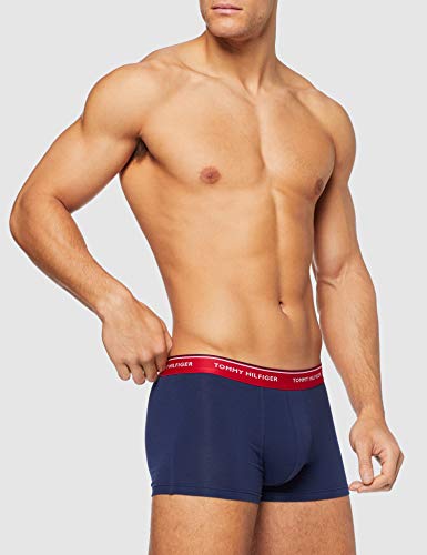 Tommy Hilfiger 3p Trunk Bóxer, Multicolor (Multi/Peacoat 904), Medium (Pack de 3) para Hombre