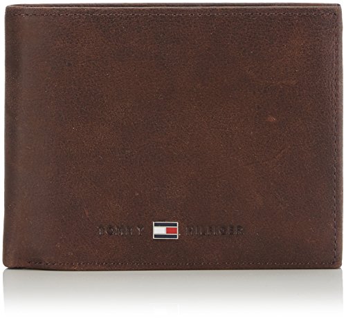 Tommy Hilfiger Johnson CC Flap and Coin Pocket, Cartera Hombre^Mujer, Brown, OS