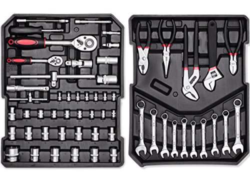 TRESKO® Maletín de Herramientas 949 Piezas | Portaherramientas Portátil | Set/Caja con herramientas | Maleta de Cromo Vanadio y Acero