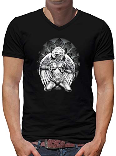 TShirt-People Marilyn Angel - Camiseta para Hombre con Cuello en V Negro L