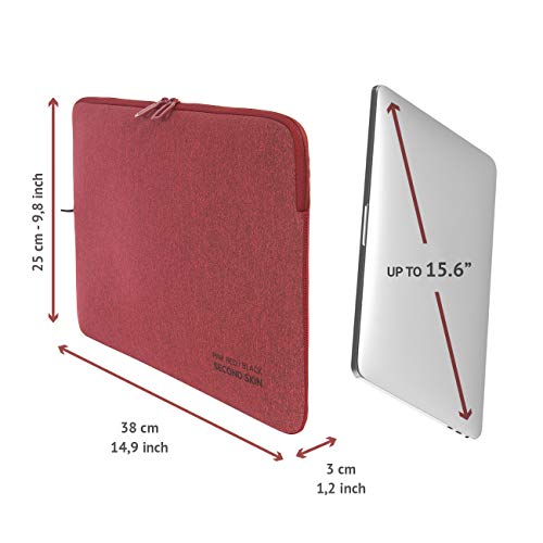 Tucano Mélange Second Skin 15.6" - Funda (Funda, 39,6 cm (15.6"), Rojo)