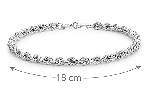 Tuscany Silver Pulsera de Plata de Ley para Mujer 18 cm