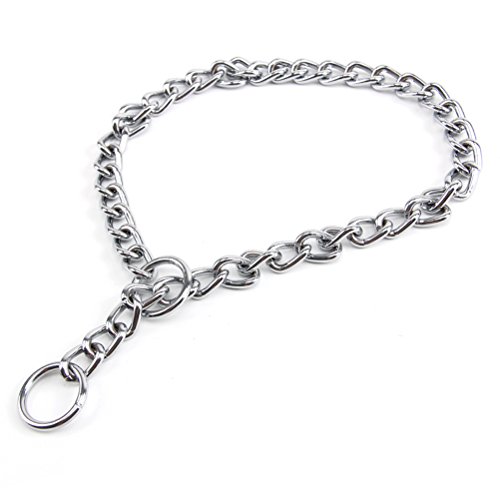 UEETEK Collar de Perro de Mascota de Collar de estrangulación de Perro de Entrenamiento de Cadena de Acero Inoxidable Extra Pesado con Enlace 2.0mm * 45cm