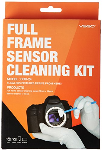 UES DSLR Digital Camera Full Frame (CCD/CMOS) Sensor Swab DDR-24 Kit (Box of 12 X 24mm Swab + 15ml Sensor Cleaner)