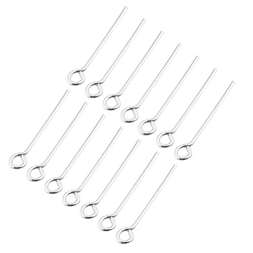 ULTNICE 200pcs inoxidable Stee Open Eye Pins para la joyería de bricolaje