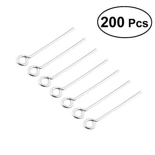 ULTNICE 200pcs inoxidable Stee Open Eye Pins para la joyería de bricolaje