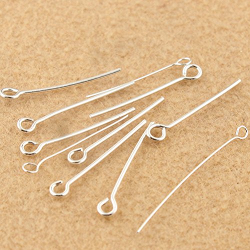 ULTNICE 200pcs inoxidable Stee Open Eye Pins para la joyería de bricolaje