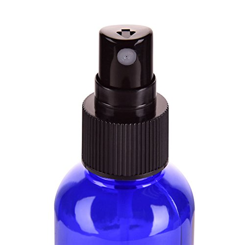 Unique WElinks - 5 Botellas de Perfume portátil de 100 ml de Vidrio con pulverizador vacío rellenable de pulverización Fina para Viaje rellenable para Aceite esstenial líquido cosmético