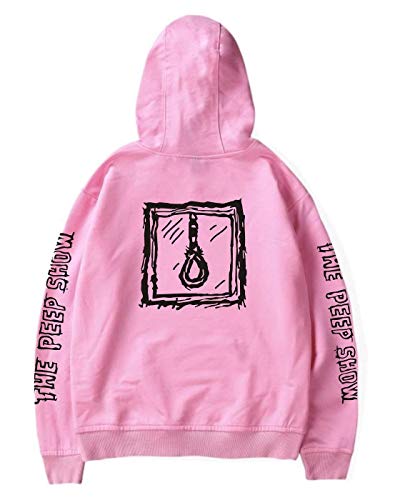 Unisex Sudadera con Capucha 2018 Lil Peep Rapper Harajuku Hip Hop Spring Sudadera con Capucha Hombres Mujeres Estampado Ropa EMO Rap Cool Street Hoodie Sweatshirt Rosa X-Small