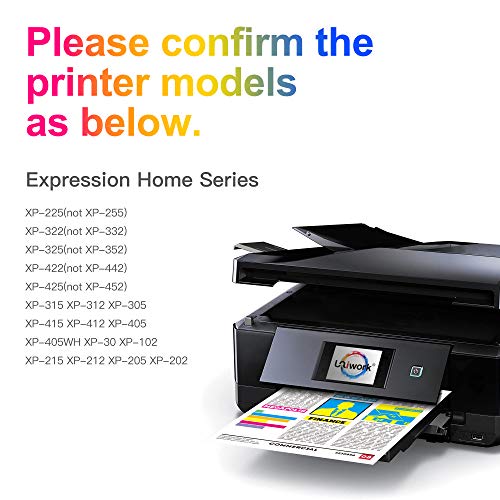 Uniwork 18XL Cartuchos de Tinta Reemplazo para Epson 18 18 XL Compatible con Epson Expression Home XP-322 XP-215 XP-205 XP-225 XP-305 XP-325 XP-422 XP-405 XP-415 XP-425 XP-315 XP-312