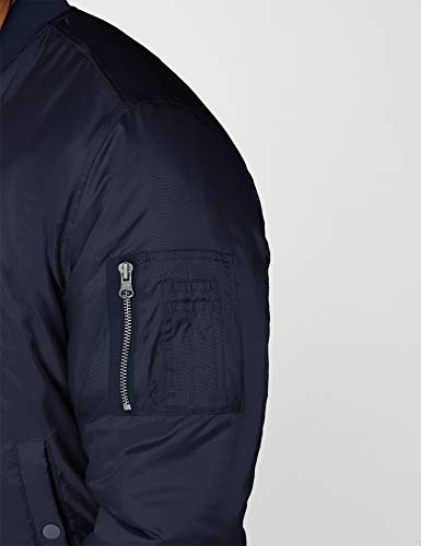 Urban Classics Basic Bomber Jacket, Navy, S para Hombre