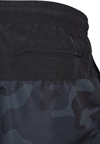 Urban Classics Block Swim Shorts Bañador de natación, Multicolor (Blk/Darkcamo), Medium para Hombre